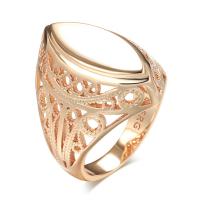 Brass Finger Ring, Horse Eye, rose gold color plated & for woman & hollow, 22mm, US Ring 