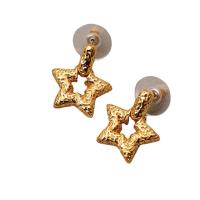 Brass Drop Earring, 18K gold plated, fashion jewelry & for woman & hollow 