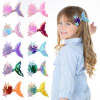Children Hair Clip, Resin, with Sequins, handmade & Girl 12*10cm,12*14cm 