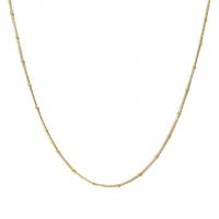 Латунь цепи ожерелье, с 5cm наполнитель цепи, плакирован золотом, ювелирные изделия моды & Женский, Золотой, 1.2mm, длина:43 см, продается PC
