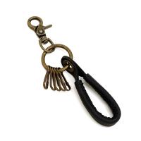 Cowhide Key Clasp, with Iron & Zinc Alloy, fashion jewelry & for woman 