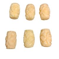 DIY Buddha Beads, Resin, barrel, Carved, ivory Approx 