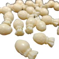 DIY buddhistische Perlen, Harz, geschnitzt, elfenbeingelb, 11x21mm, ca. 500PCs/Tasche, verkauft von Tasche