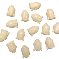 Harz Perlen Schmuck, geschnitzt, DIY, weiß, 15x20mm, ca. 500PCs/Tasche, verkauft von Tasche