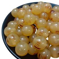 Harz Perlen Schmuck, rund, Epoxidharzklebstoff, DIY & verschiedene Größen vorhanden, gelb, verkauft von Tasche