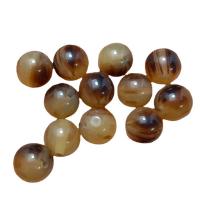 DIY Buddha Beads, Resin, Round, epoxy gel, imitation ox bone brown 