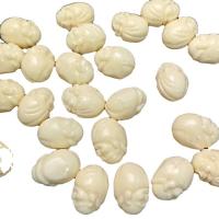 Resin Jewelry Beads, Carved, DIY & imitation ivory, ivory Approx 