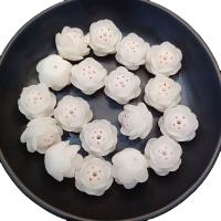 Resin Jewelry Beads, Flower, Carved, imitation Bodhi & DIY, white, 20mm, Approx 