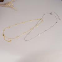 Halskette, 316 L Edelstahl, mit Verlängerungskettchen von 7cm, Vakuum-Ionen-Beschichtung, DIY & für Frau, keine, Länge:45 cm, verkauft von PC