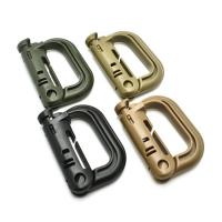 Plastic Carabiner Key Ring, Letter D, durable 