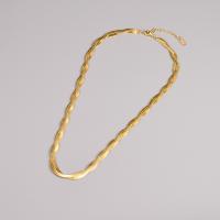 Halskette, 316 L Edelstahl, mit Verlängerungskettchen von 6cm, Vakuum-Ionen-Beschichtung, Doppelschicht & Modeschmuck & für Frau, goldfarben, Länge:41 cm, verkauft von PC