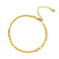 Pulseras de latón, metal, con 5.5cm extender cadena, chapado en color dorado, Joyería & para mujer, dorado, longitud:20 cm, Vendido por UD