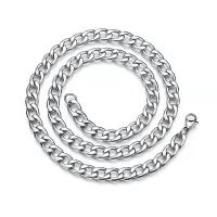 Titanio collar de cadena de acero, Partículas de acero, pulido, unisexo & diferentes estilos para la opción, color original, Vendido por UD