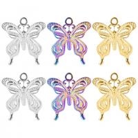 Stainless Steel Animal Pendants, 304 Stainless Steel, Butterfly, Vacuum Ion Plating, Unisex 
