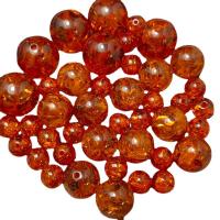 Imitierter Bernstein Harz Perlen, rund, Epoxidharzklebstoff, DIY & verschiedene Größen vorhanden, Kaffeefarbe, verkauft von Tasche