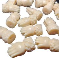 Harz Perlen Schmuck, Hand, DIY, elfenbeingelb, 15x27mm, ca. 500PCs/Tasche, verkauft von Tasche