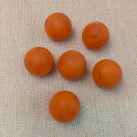 Acryl Schmuck Perlen, rund, Epoxidharzklebstoff, DIY & verschiedene Größen vorhanden & stumpfmatt, orange, verkauft von Tasche