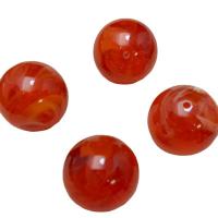 Acryl Schmuck Perlen, rund, Epoxidharzklebstoff, Nachahmung Achat & DIY & verschiedene Größen vorhanden, orange, verkauft von Tasche