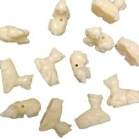 Harz Perlen Schmuck, Hirsch, geschnitzt, DIY, elfenbeingelb, 23x20mm, ca. 500PCs/Tasche, verkauft von Tasche