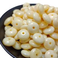 Acryl Schmuck Perlen, flache Runde, Epoxidharzklebstoff, Nachahmung Bienenwachs & DIY, keine, 16x8mm, ca. 450PCs/Tasche, verkauft von Tasche