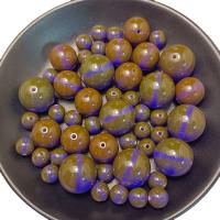 Harz Perlen Schmuck, rund, Epoxidharzklebstoff, DIY & verschiedene Größen vorhanden, gemischte Farben, verkauft von Tasche