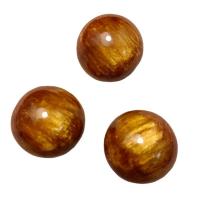 Perles d'imitation de résine ambre, Rond, goutté d'époxy, DIY & normes différentes pour le choix, doré, Vendu par sac