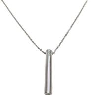 Cremation Jewelry Ashes Urn Necklace, Titanium Steel, silver color plated, Unisex, silver color .69 Inch 