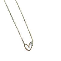 Titanium Steel Jewelry Necklace, with Shell, with 1.97 extender chain, Heart, gold color plated, for woman, golden .57 Inch 