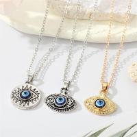 Evil Eye Jewelry Necklace, Zinc Alloy, with Resin, with 5cm extender chain, plated, fashion jewelry & for woman cm 