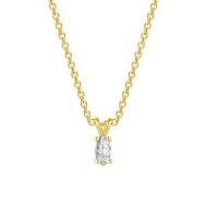 Brass Cubic Zirconia Necklace, Horse Eye, plated, oval chain & micro pave cubic zirconia & for woman Approx 15.7 Inch 