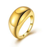 Anillo de dedo de latón, metal, chapado en oro real, Joyería & unisexo & diverso tamaño para la opción, dorado, Vendido por UD