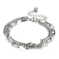 304 Stainless Steel Bracelet, fashion jewelry & for man, original color, 6mm Approx 7.48 Inch 