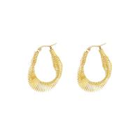 Zinc Alloy Hoop Earring, gold color plated, fashion jewelry & for woman, golden 