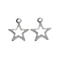 Stainless Steel Star Pendant, 304 Stainless Steel, polished, Unisex & double-hole & hollow Approx 