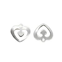 Stainless Steel Heart Pendants, 304 Stainless Steel, polished, Unisex & double-hole Approx 
