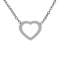 Stainless Steel Jewelry Necklace, 304 Stainless Steel, Heart, Vacuum Plating, Unisex & hollow Approx 50 cm 
