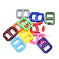 пластик Отрегулировать мешок пряжки, Прямоугольная форма, DIY & разный размер для выбора, Много цветов для выбора, продается PC