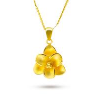 Brass Jewelry Necklace, Flower, real gold plated, fashion jewelry & for woman, golden, 25mm cm 