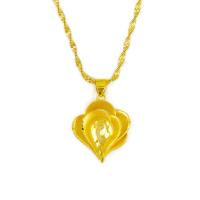 Ожерелье ручной латунные, Латунь, Сердце, плакирован золотом, ювелирные изделия моды & Женский, Золотой длина:45 см, продается PC