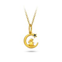 Brass Jewelry Necklace, Rabbit, gold color plated, fashion jewelry & for woman, golden cm 