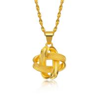 Ожерелье ручной латунные, Латунь, Четырехлистный клевер, плакирован золотом, ювелирные изделия моды & Женский, Золотой длина:45 см, продается PC