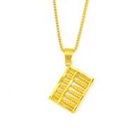 Brass Jewelry Necklace, Abacus, gold color plated, fashion jewelry & for woman, golden cm 