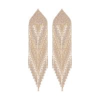 Fashion Fringe Earrings, Rhinestone, Geometrical Pattern, fashion jewelry & for woman 