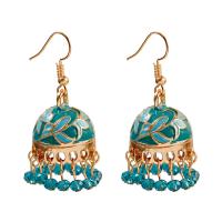 Enamel Zinc Alloy Drop Earring, with Resin, plated, fashion jewelry & for woman 