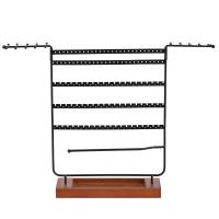 Multi Purpose Jewelry Display, Iron, with Wood, durable & Foldable, black 