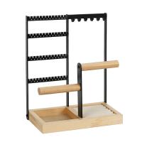 Multi Purpose Jewelry Display, Iron, with Wood, durable & detachable, white and black 