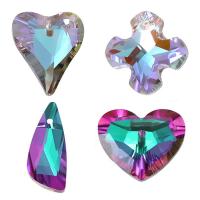 joyas de colgante de cristal de corazón, chapado, Bricolaje & diverso tamaño para la opción & diferentes estilos para la opción, más colores para la opción, 18mmu300114mmu300110*20mmu300114*17mm, Vendido por Bolsa