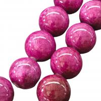 Pale Brown Jade Beads, Round, painted, DIY purple Approx 40 cm 