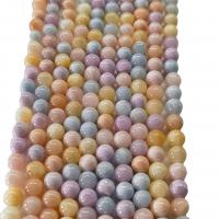 Pale Brown Jade Beads, Round, painted, DIY mixed colors Approx 40 cm 
