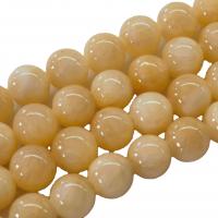 Pale Brown Jade Beads, Round, painted, DIY Champagne Approx 40 cm 
